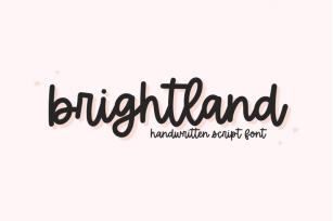 Brightland - Cute Handwritten Script Font Font Download