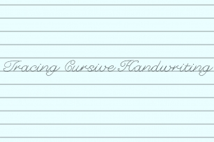 Tracing Cursive Handwriting font Font Download