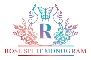 Rose Split Monogram Font Download