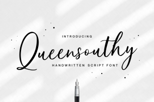 Queensouthy A Handwritten Script Font Download