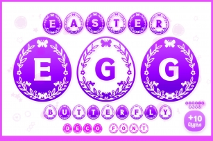 Easter Egg Butterfly Font Download