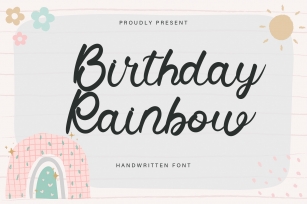 Birthday Rainbow Font Download
