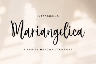 Mariangelica A Handwritten Script Font Download