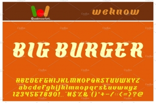 Big Burger font Font Download