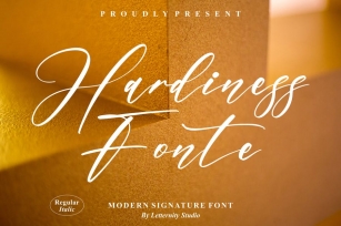 Hardiness Fonte Modern Signature Font Font Download