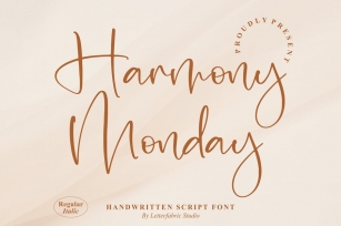 Harmony Monday Handwritten Script Font Font Download