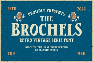 Brochels a Retro Vintage Serif Font Download