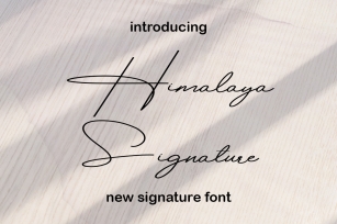 Himalaya Signature Font Download