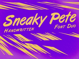 Sneaky Pete Font Download
