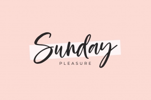 Sunday Pleasure handwritten Font Download