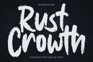 Rust Crowth Handwritten Brush Font Font Download
