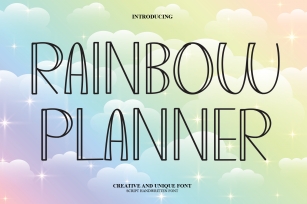 Rainbow Planner Font Download