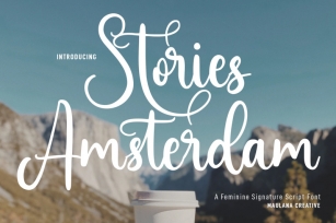 Stories Amsterdam Feminine Signature Script Font Font Download