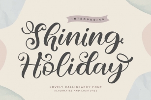 Shining Holiday Lovely Caligraphy Font Font Download