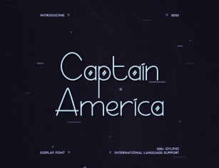 Captain America Modern Display Font Download