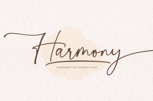 Harmony exquisite handwritten font Font Download