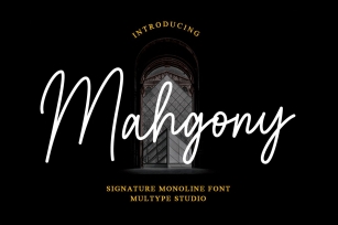 Mahgony Monoline Font Download