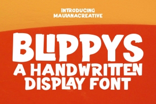 Blippys Handwritten Display Font Download