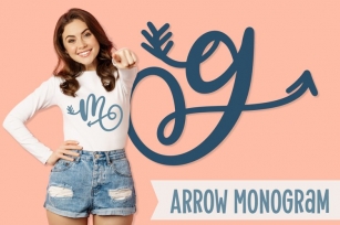 Arrow Alphabet Monogram Font Download