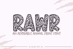 RAWR Animal Print Font Download