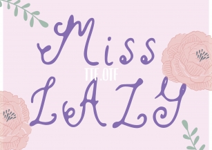 Miss Lazy Font Download