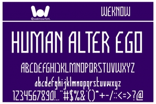 Human Alter Ego Font Download