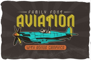 Aviation and 6 bonus graphics Font Download