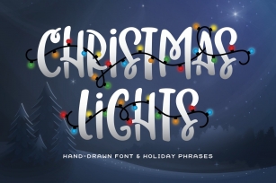 Christmas Lights & Phrases Font Download