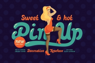 Pinup New! and Illustration. Font Download