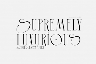 Supremely Luxurious Typeface Font Download