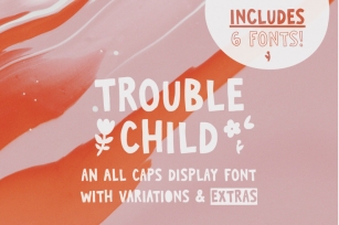 Trouble Child sans display font Font Download