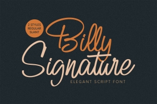 Billy Signature Font Download