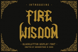 Fire Wisdom - Blackletter Display Font Font Download