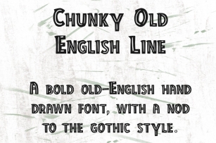 Chunky old English line font Font Download