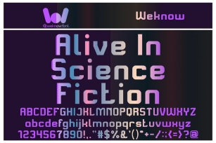 Alive in Science Fiction Font Download