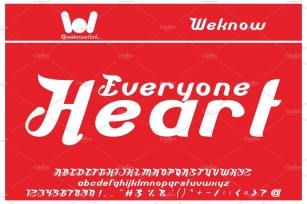 Everyone Heart font Font Download