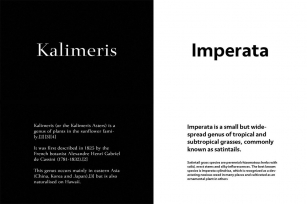 Kalimeris  Imperata Duo Font Download