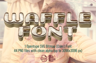 Waffle Opentype Bitmap PNGs Font Download