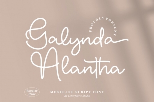 Galynda Alantha Monoline Script Font Font Download