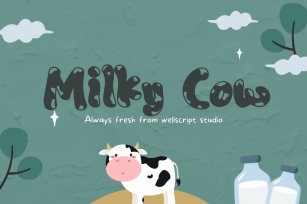 Milky Cow Display Font Download