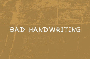 Bad Handwriting Font Download