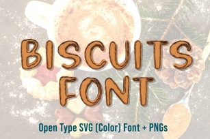 Biscuits Opentype SVG and PNGs Font Download