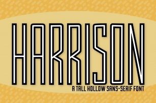Harrison a Tall Block Style Hollow Sans Serif Font Download
