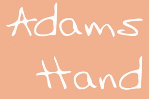 Adams Hand Font Download