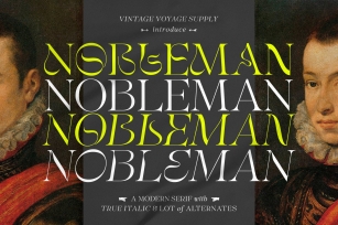 Nobleman. A modern serif with true Italic. Font Download