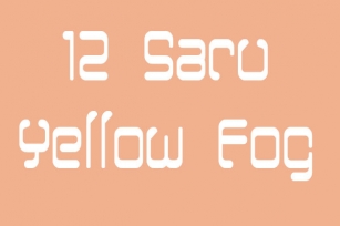 12 Saru Yellow Fog Font Download