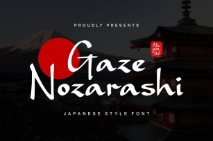 Gaze Nozarashi A Japanese Style Font Download
