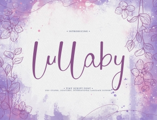 Lullaby Tint Script Font Download