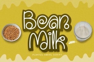 Bean Milk - Playful Swirl Script. Font Download