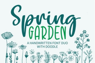 Spring Garden- A handwritten font duo Font Download